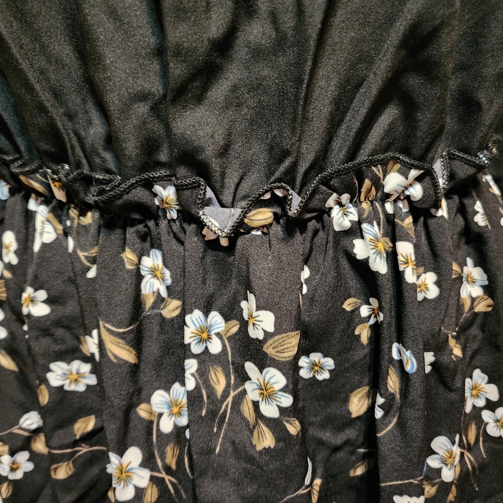 SHEIN Women's Floral Design Lantern Sleeve Ruffle Hem Dress NWOT - Picture 7 of 11